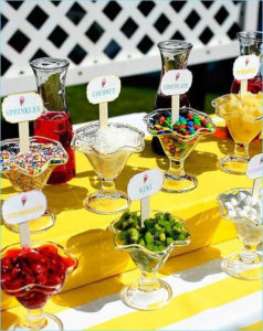 ice cream party topping bar